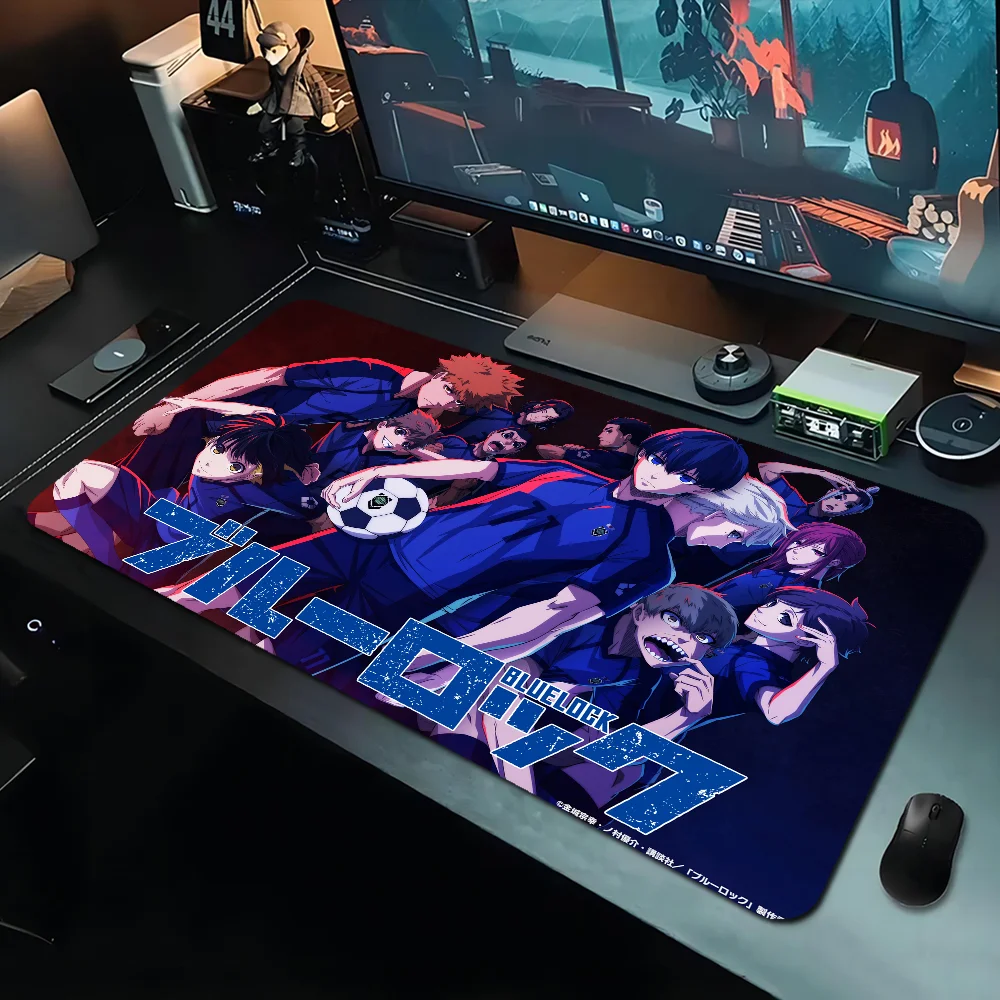 Blue Lock Animation Office Student Gaming Thickened Large Writing Pad Non-slip Cushion Mouse Pad For Teen Girls Bedroom