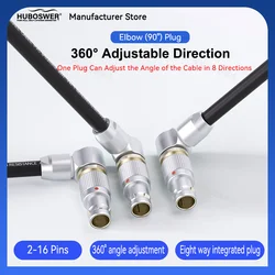 Anglissimo Adjustable Right Angle Plug FSG 0B 1B 3B Series 2 3 4 5 6 7 8 9 10 12 14 16 30 32Pins Push-Pull Connectors