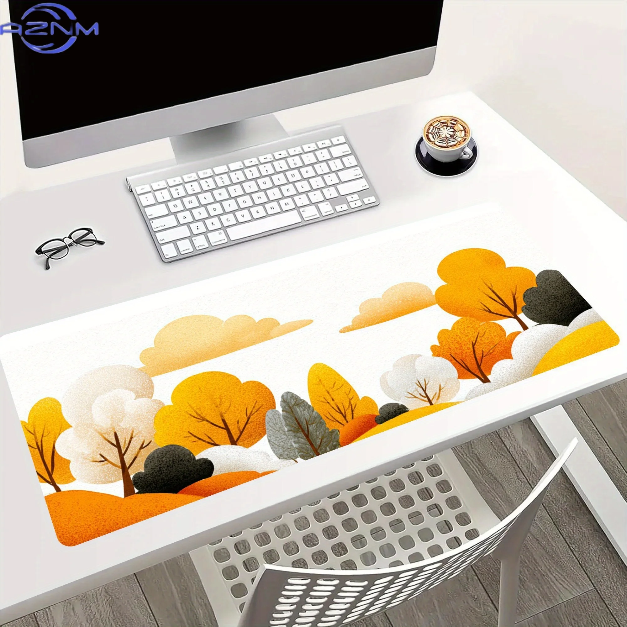 One Piece of Mouse Pad Featuring an Autumn Landscape Design - Sturdy, Non-Slip, with a High-Definition Print Showcasing Vibrant