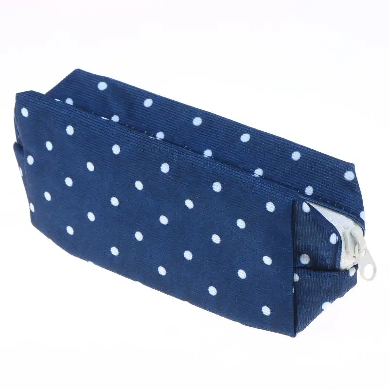 Dot Design Large Capacity Pencil Case Soft Touch Portable Pen Bag Cute Stationery Pouch for Kids Birthday Gifts