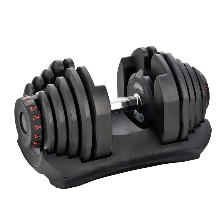 

10LB-90LB Adjustable Dumbbells Set Strength Training Weightlifting Weight Barbell Gym Equipment (Single Dumbbell)