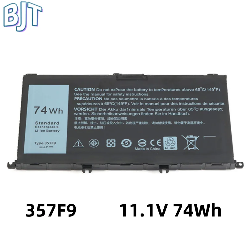 11.1V 74Wh 6 Cell New 357F9 Laptop Battery Li-ion For DELL Inspiron 15 7559 7000 7557 7567 7566 5576 5577 P57F P65F 71JF4 0GFJ6