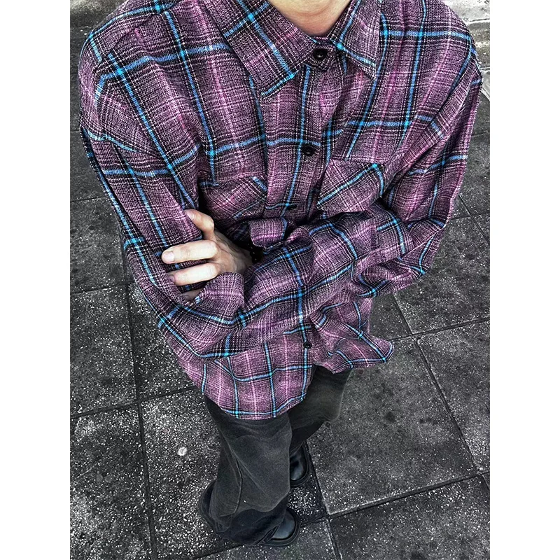 

Plaid Casual Men's Shirts Clothing Men's Social Shirt Male Shirt Long Sleeve Top Cool Things 2024 Autumn New