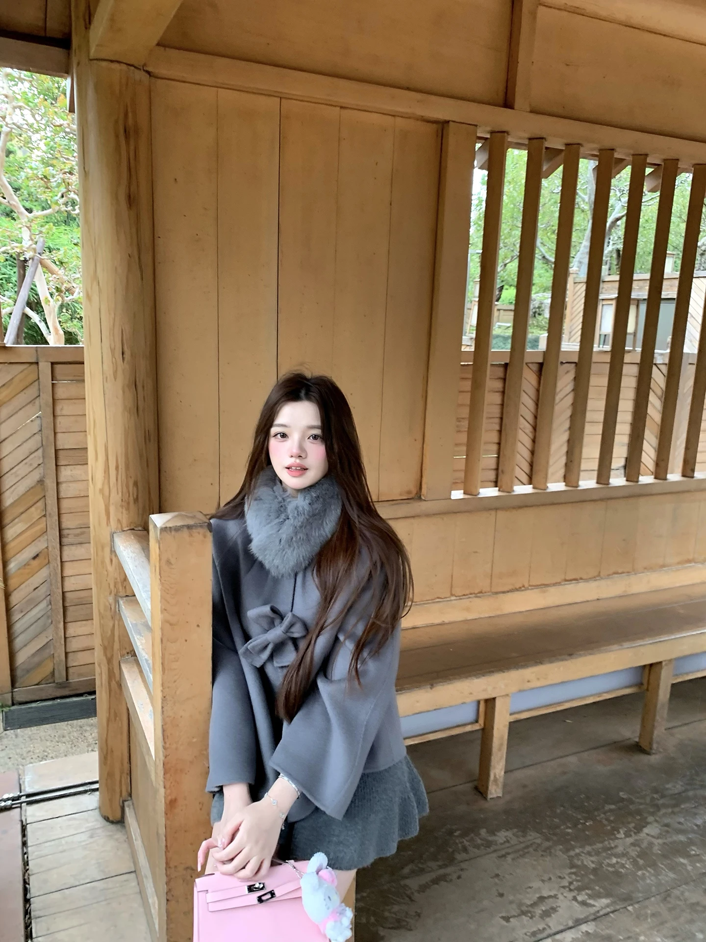 

Lily Rosemary Double-Sided Woolen Cape Coat Handmade Women's Winter Faion Casual Loose Fit No-Collar Coat