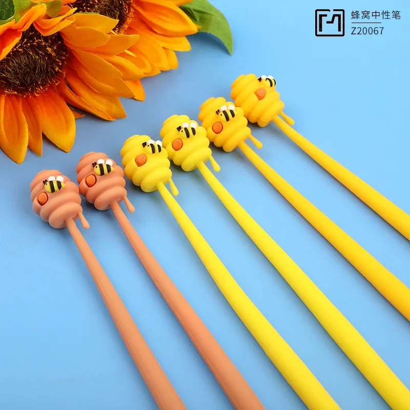 

20 шт., 0,5 мм, нейтральная ручка с полной иглой, мультяшная сотовая форма, водяная ручка, студенческий блокнот, ручная ручка для письма B
