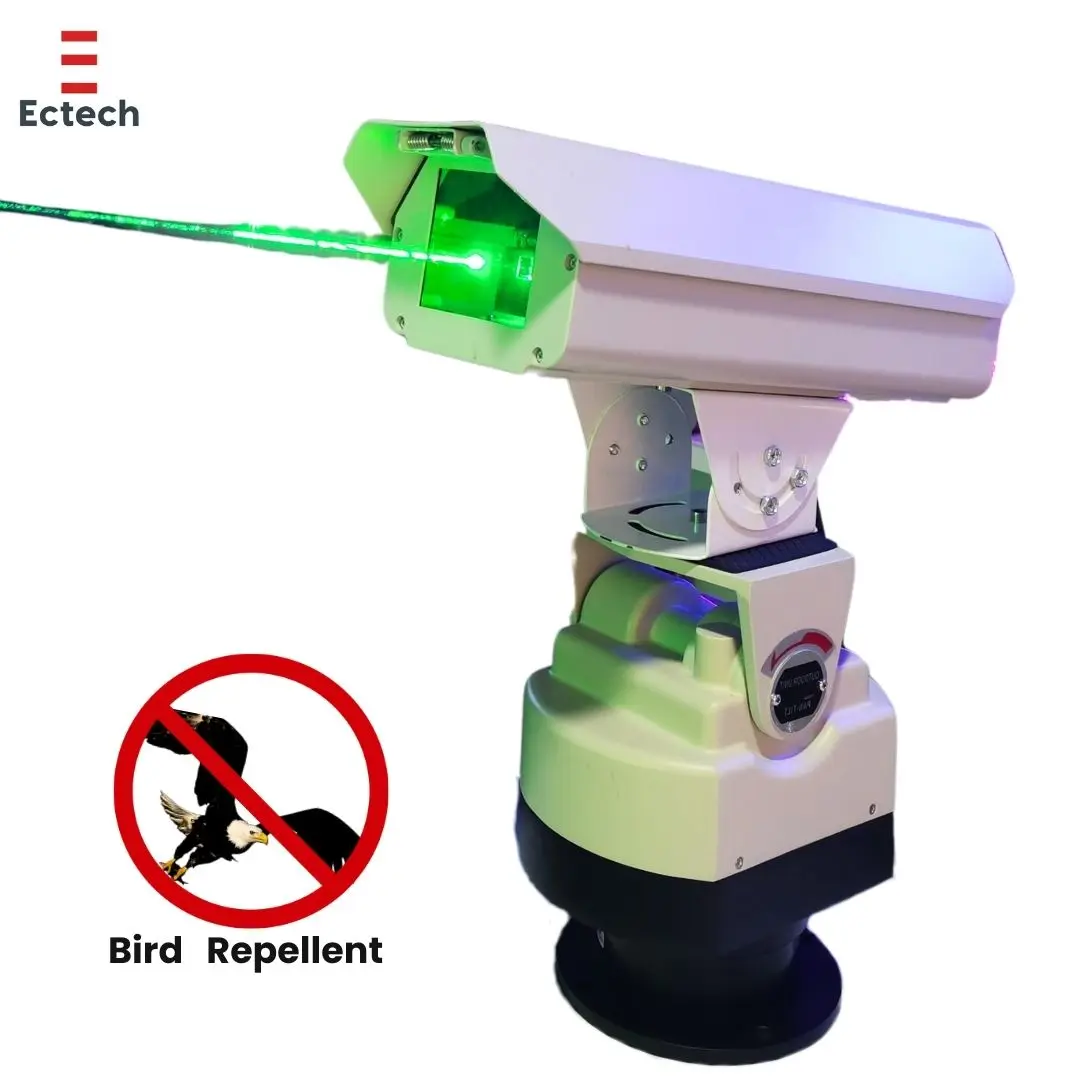 Automatic Bird Deterrent Industrial Laser Bird Scarer 360 Auto-Rotating Eco-Friendly Waterproof IP65 Rated Protects Wind