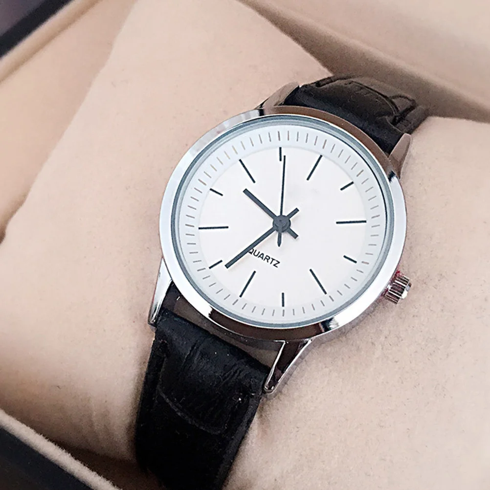 1 قطعة حزام ساعة الزوجين قابل للتعديل بولي Band الفرقة موضة كوارتز ساعة معصم أسود الفرقة الأبيض الهاتفي الذكور الإناث ساعة #4