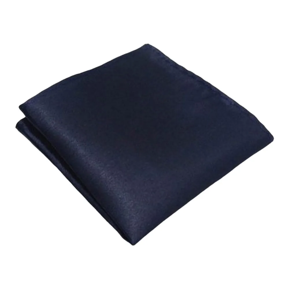 Solid Color Men's Pocket Square Square Shape Satin Breast Pocket Handkerchief Waterproof Foldable Business Suit Scarf