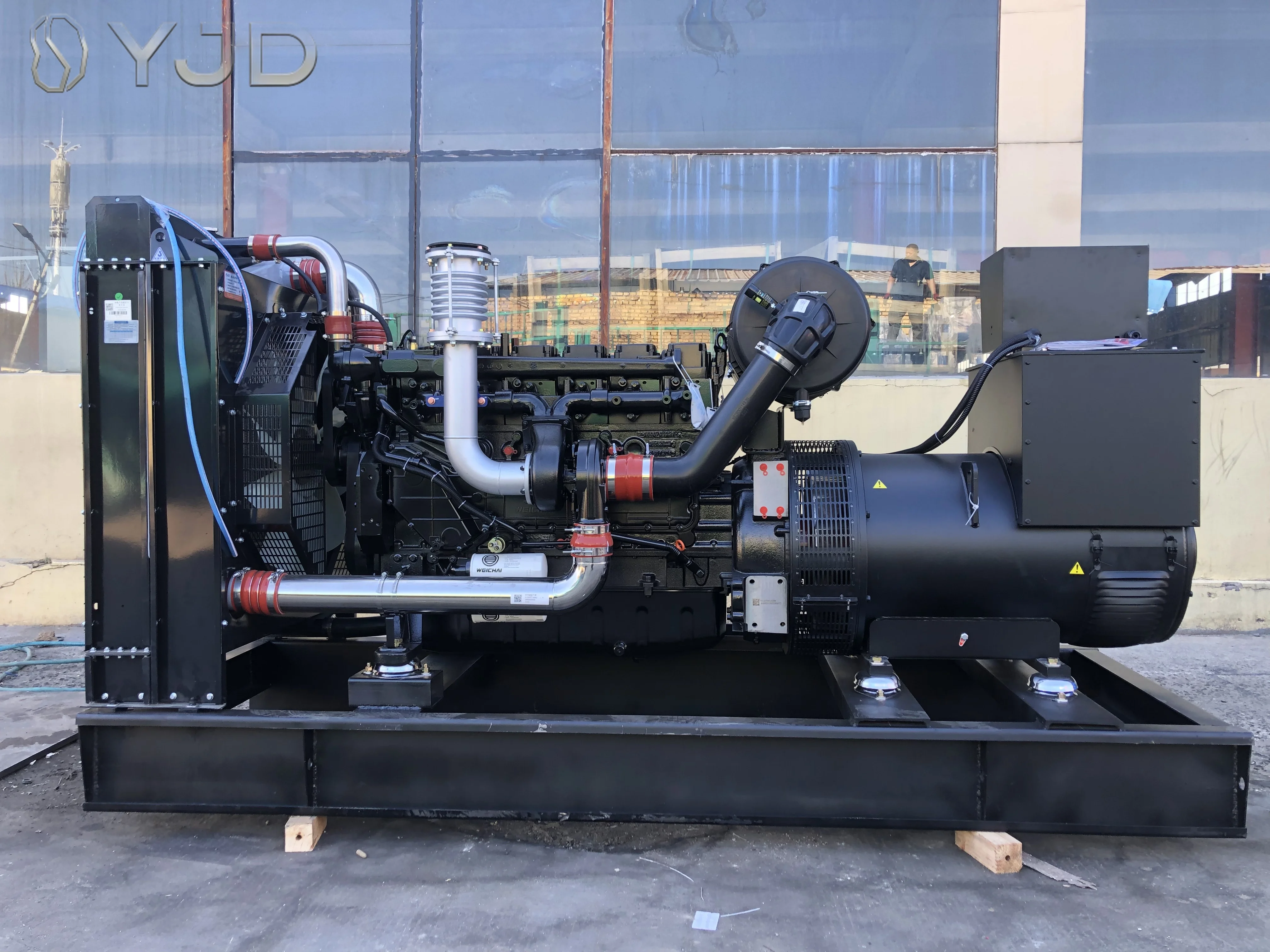 High Speed Diesel Generator Set 300KVA 400KVA Open Frame Type Genset , Emergency Standby Power for Data Center & Hospital