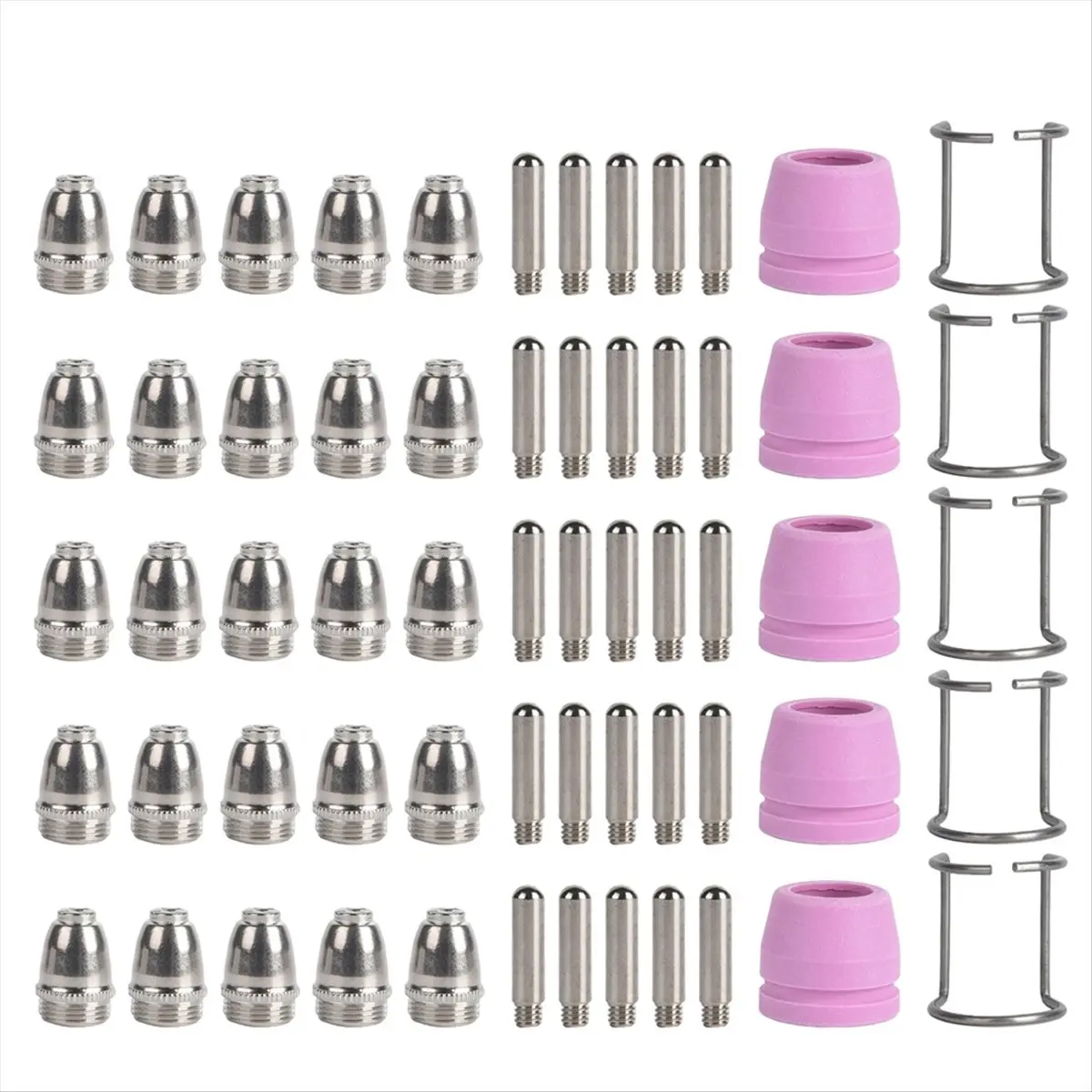 SSR 60Pcs Plasma Cutter Torch Consumables Nozzles Tips Kit Fit -55 -60 40/50/78 Amp