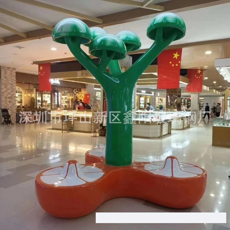 FRP Meichen Leisure Stool Mushroom Tree Cartoon Stool Indoor Creative FRP Seat Customization - view 4