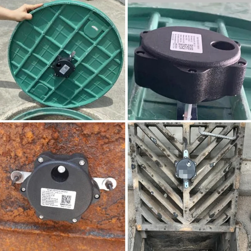 NB-IoT 4G Wireless Smart Manhole Sensor Real-Time Detecting Manhole Status for Tilt Open Close Move