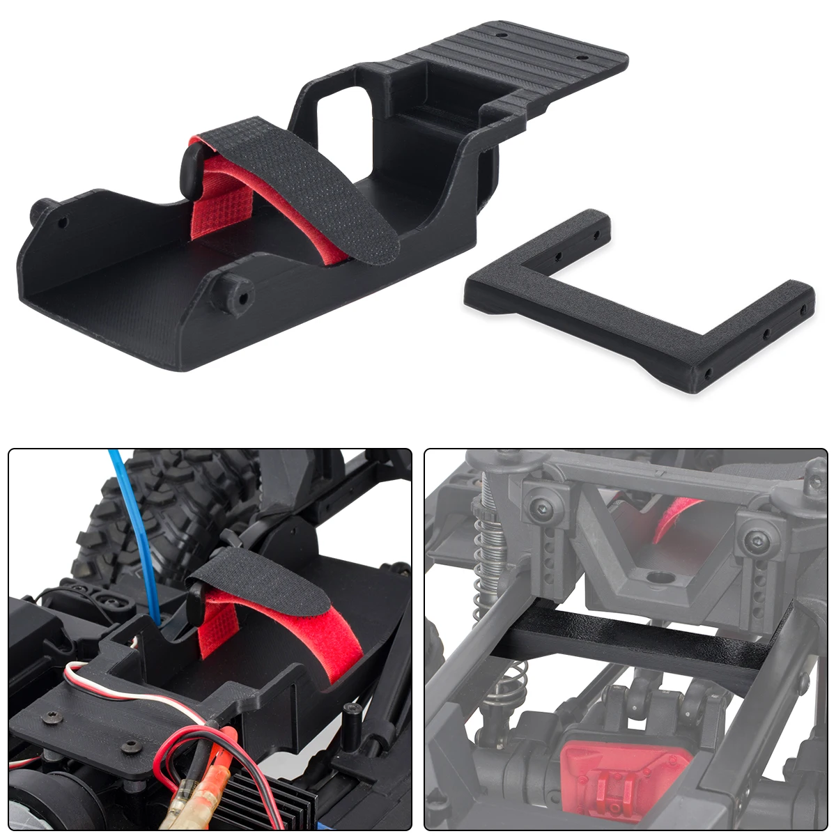 Caja de batería RC Crawler de baja gravedad central para TRX4 TRX6, reemplaza la pieza original # 8226 # 8327, actualización de coche a escala 1/10