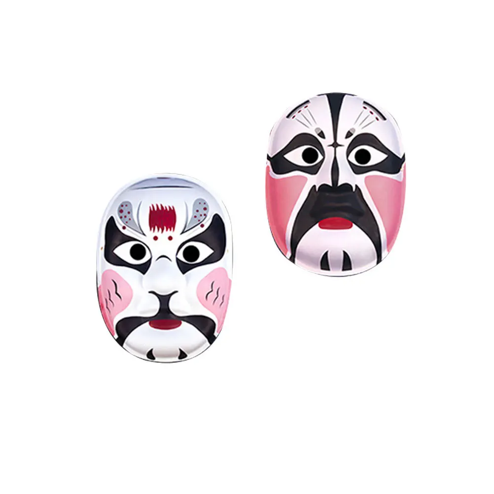 

2Pcs Handmade Pulp Peking Opera Mask Lightweight Durable for Masquerade Party Festival Performance Chinese Culture Mask