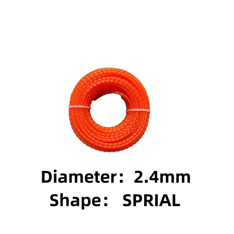 

2.4mm*5m/10m/15m/25m Mowing Nylon Brush Cutter Grass Strimmer Trimmer Line Mowing Wire Lawn Mower Accessory