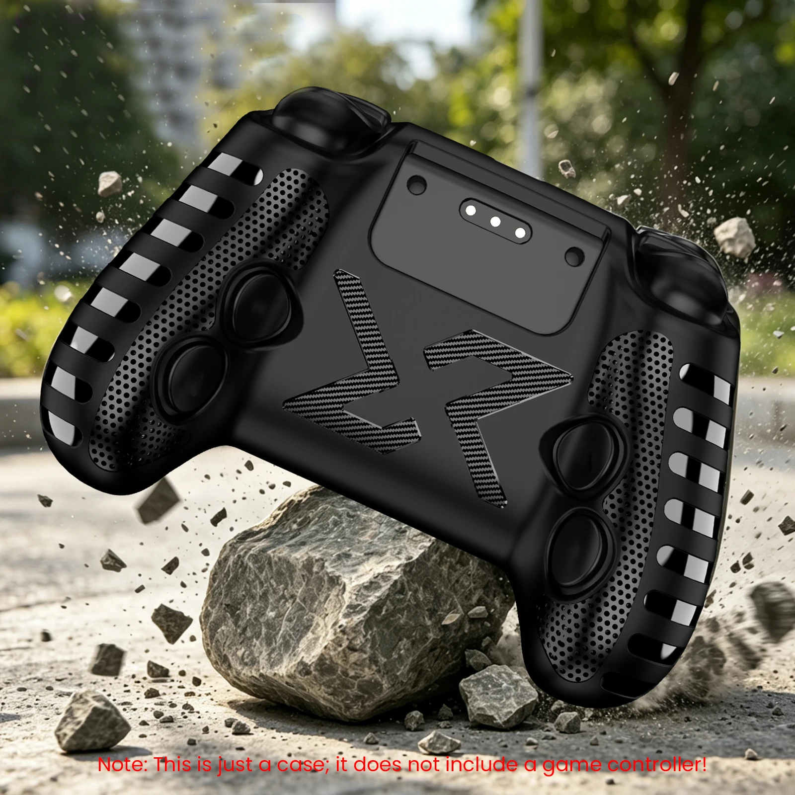 For Steam Controller 2 TPU Handle Soft Cover Mesh Heat Dissipation Handle Flexible Casing Sweat-resistant for Gaming Lover