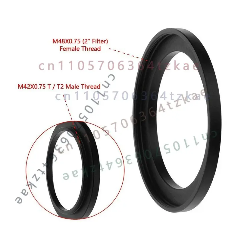 M48 To M42 Conversion T‑Ring Adapter Female To Male Thread Telescope Converter Accessory