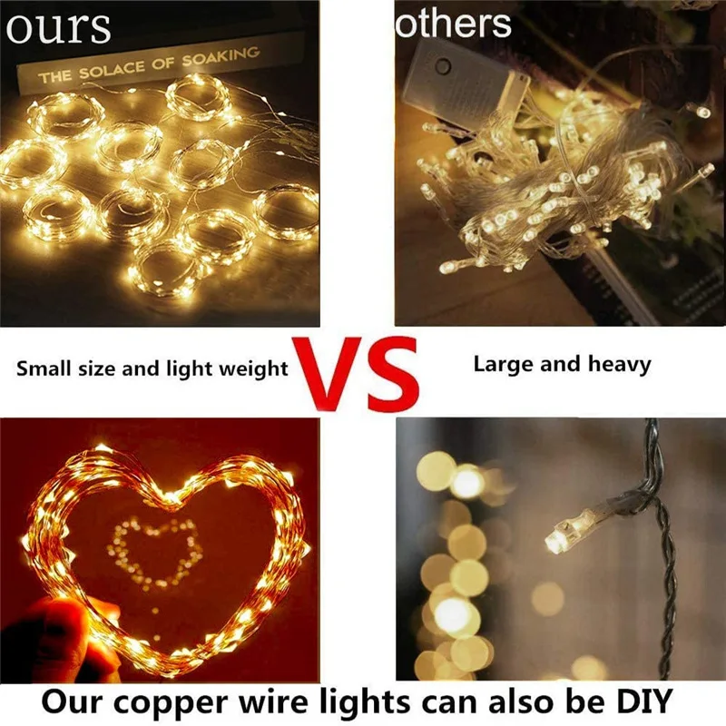 Impermeável LED String Lights, Luz de Cortina, Decoração de Quarto, Natal Luz Ambiente, Controlo Remoto USB, 3x3 m