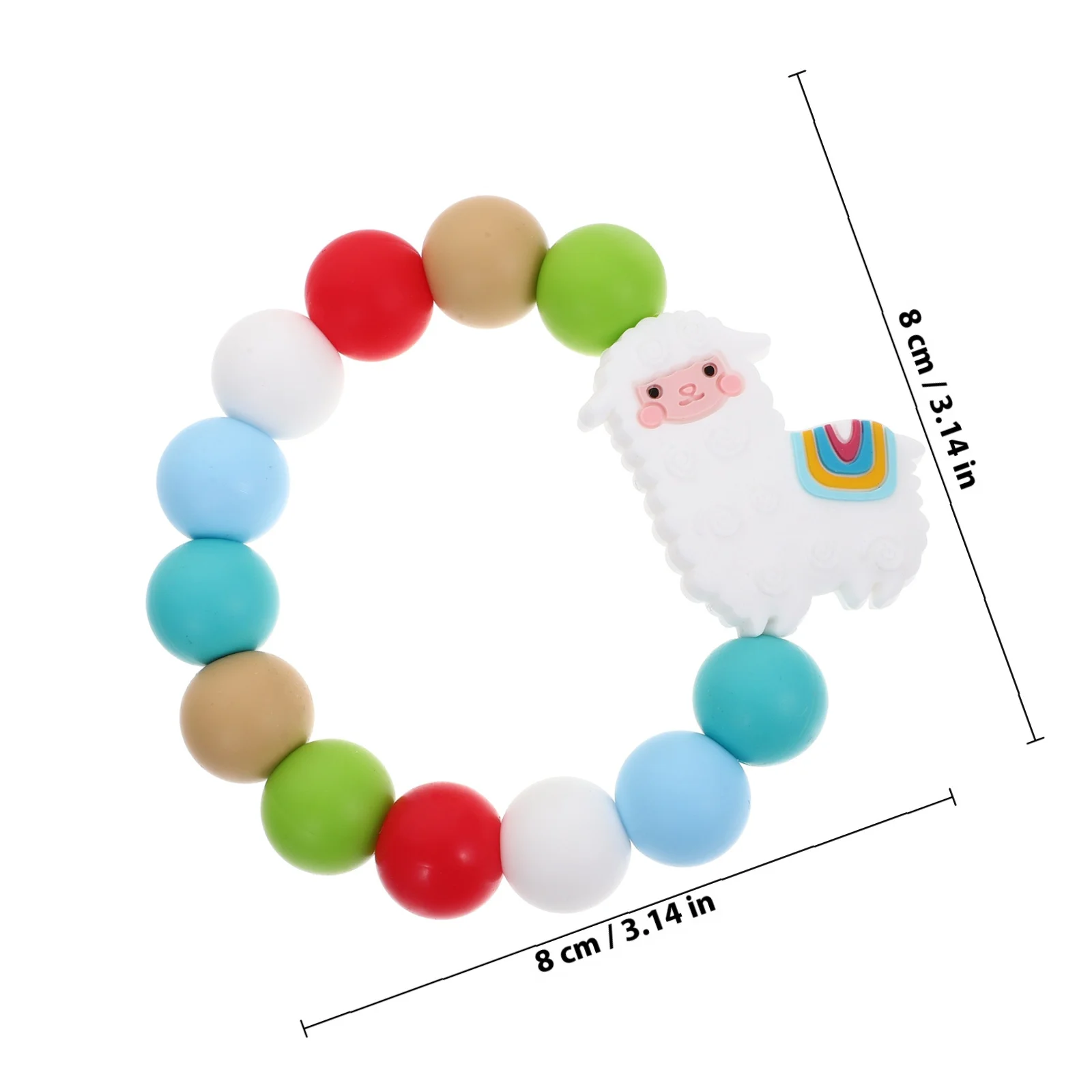 الطفل سيليكون التسنين مطرز سوار لينة الرضع عضاضة سحر مريح آمن طفل عضاضة حبة سوار