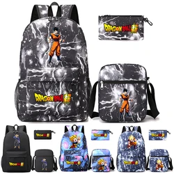 3 pz/set Dragon Ball Zaino Della Ragazza del Ragazzo Zaino Studente Adolescente Ritorno A Scuola Zaino di Grande Capacità Del Sacchetto Del Fumetto Goku Mochilas Set