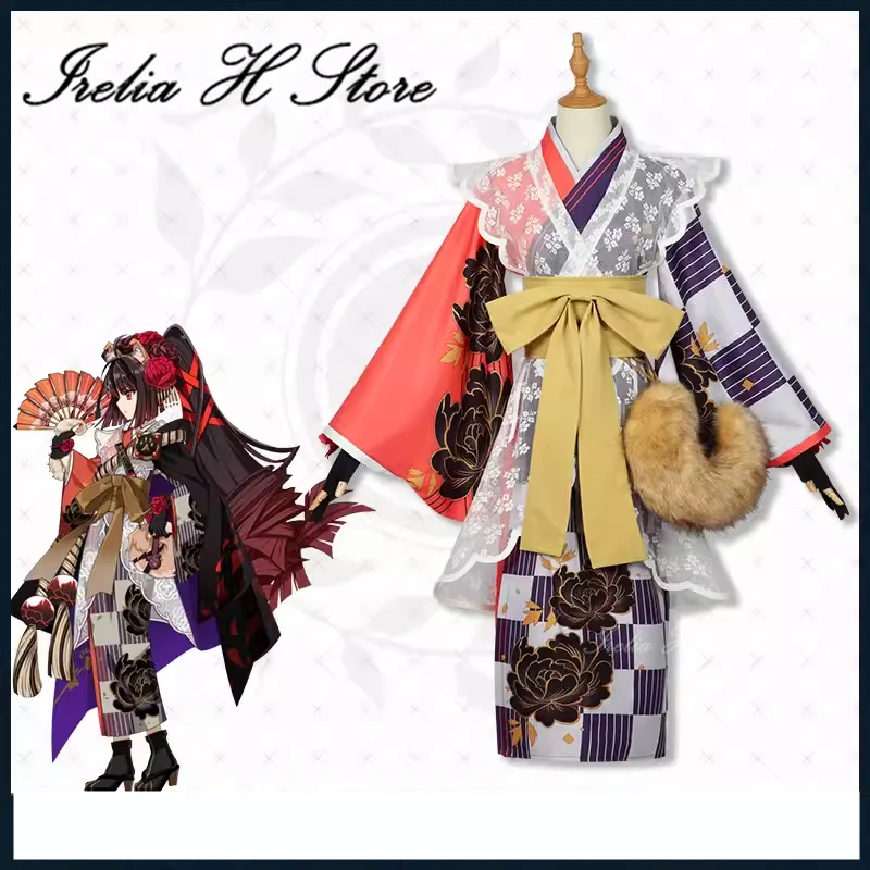 Irelia H Kyokutei Bakin FGO FateGrand Order Kyokutei Bakin 코스프레 코스튬 여성용 게임 할로윈 기모노 원피스