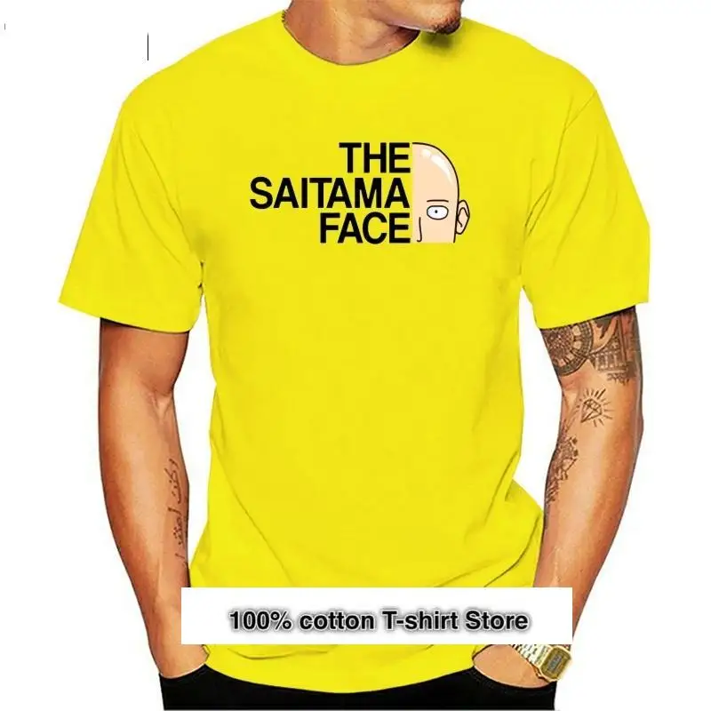 Camiseta de One Punch para hombre, camisa de Anime con cara de Saitama, blanca, gris, de algodón, informal, manga corta, 2018, Camiseta de One Punch para hombre, camisa de Anime con cara de Saitama, blanca, gris, de algodón, informal, manga corta, 2018,