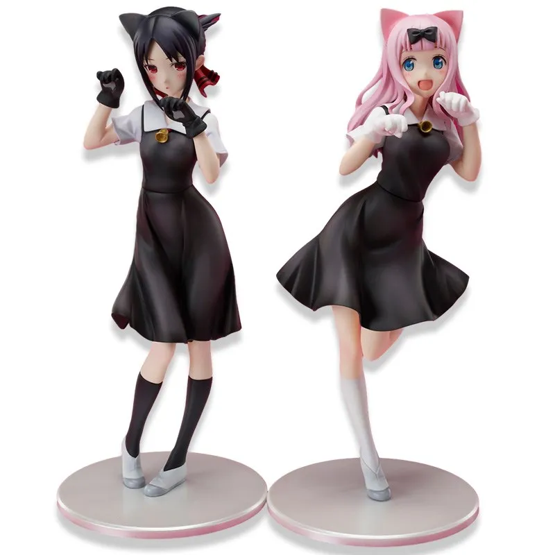 22cm anime jogo figura kaguya-sama amor é guerra fujiwara chika coelho modelo bonecas kawaii menina figura bonecas japonesas decoração