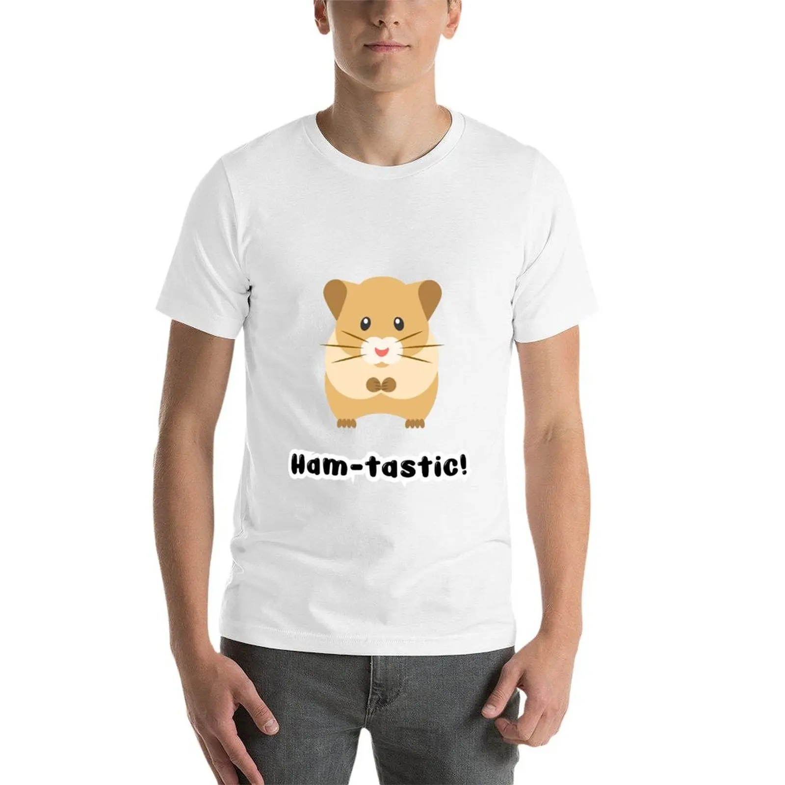 تي شيرت رجالي من ham-tastic تي شيرت رجالي من القطن الثقيل تي شيرت قطن 100%