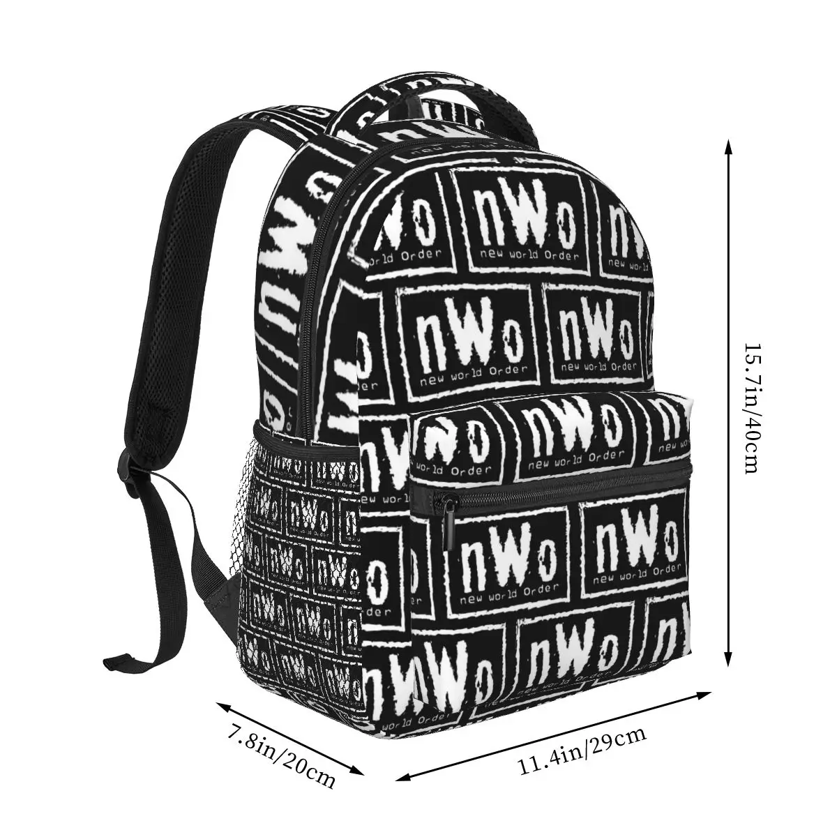 Wrestler NWo New World Order The Third Man Student Backpack School Bag Hiking Travel Daypack for Men Women Bookbag Shoulder Bags