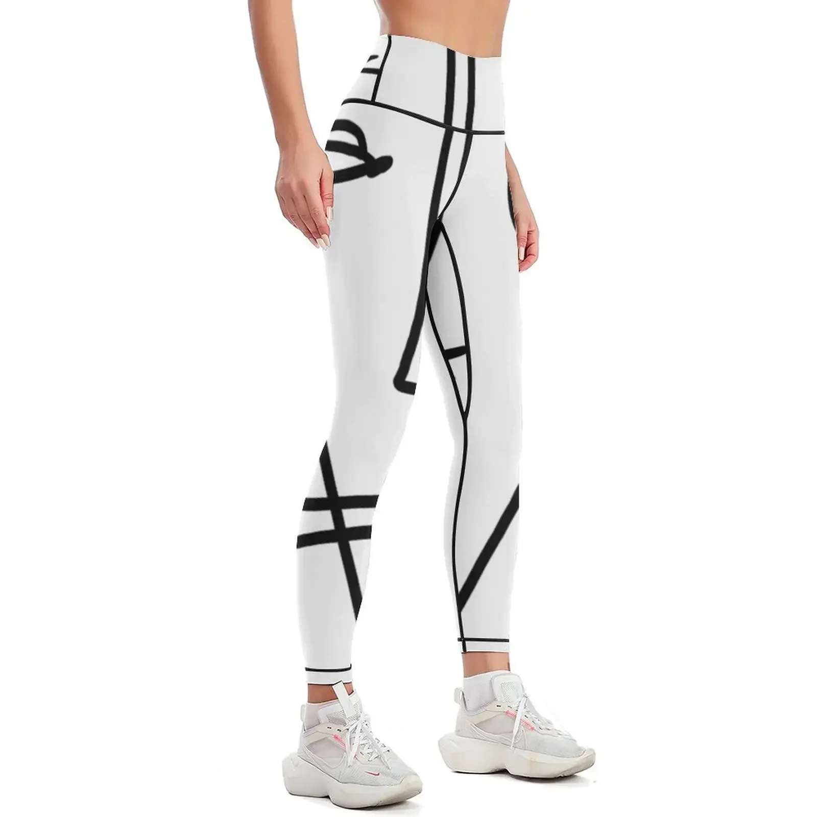 Abstract face - Minimal Figure Line art Leggings Jogger pants legging push up for girls Women sports Womens Leggings