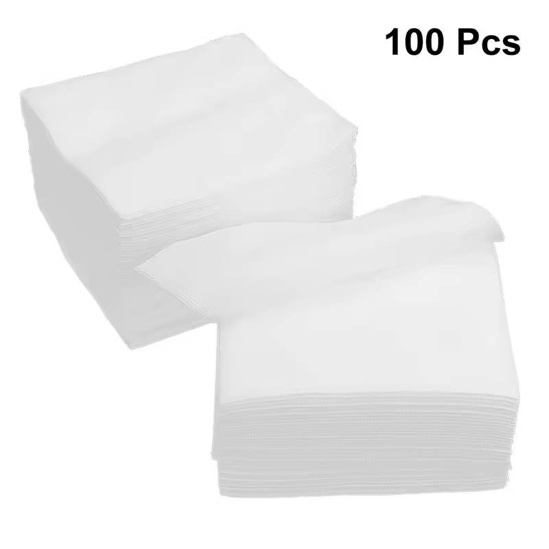 100 יחידות ספוג גז לא מטופל ראשוני טיפוח פצעים בד כותנה (גודל מתקפל 10x10cm, גודל מתקפל 20x20cm)
