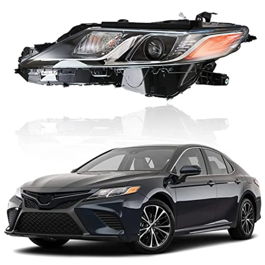 مجموعة المصابيح الأمامية تناسب 20182022 تويوتا كامري LE SE وHybrid LE SE مع برنامج تشغيل تكنولوجيا عين النسر HID