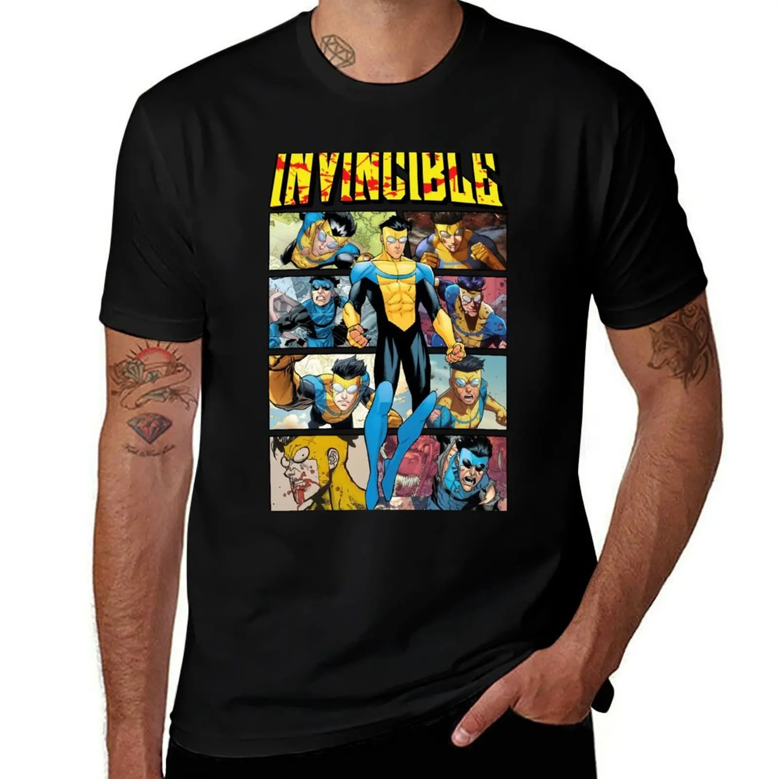 Invincible Comic Retro T-Shirt Casual Streetwear Short Sleeve Tee