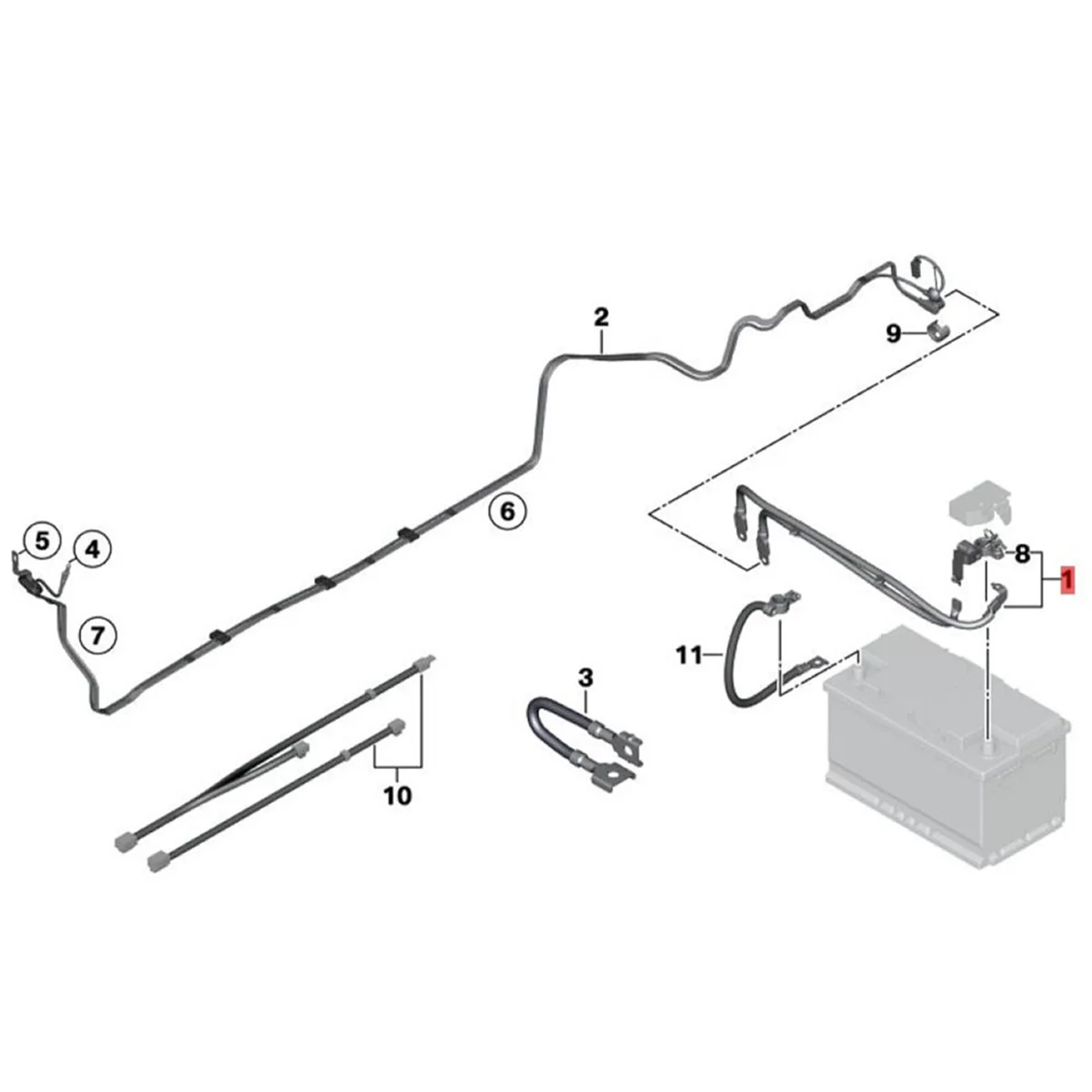 車の正のワイヤーバッテリー,リードケーブル保護,61126834543,bmw f30,f31,f32,f33,f34,f35,f36,2011-2020, 61, 12に適しています