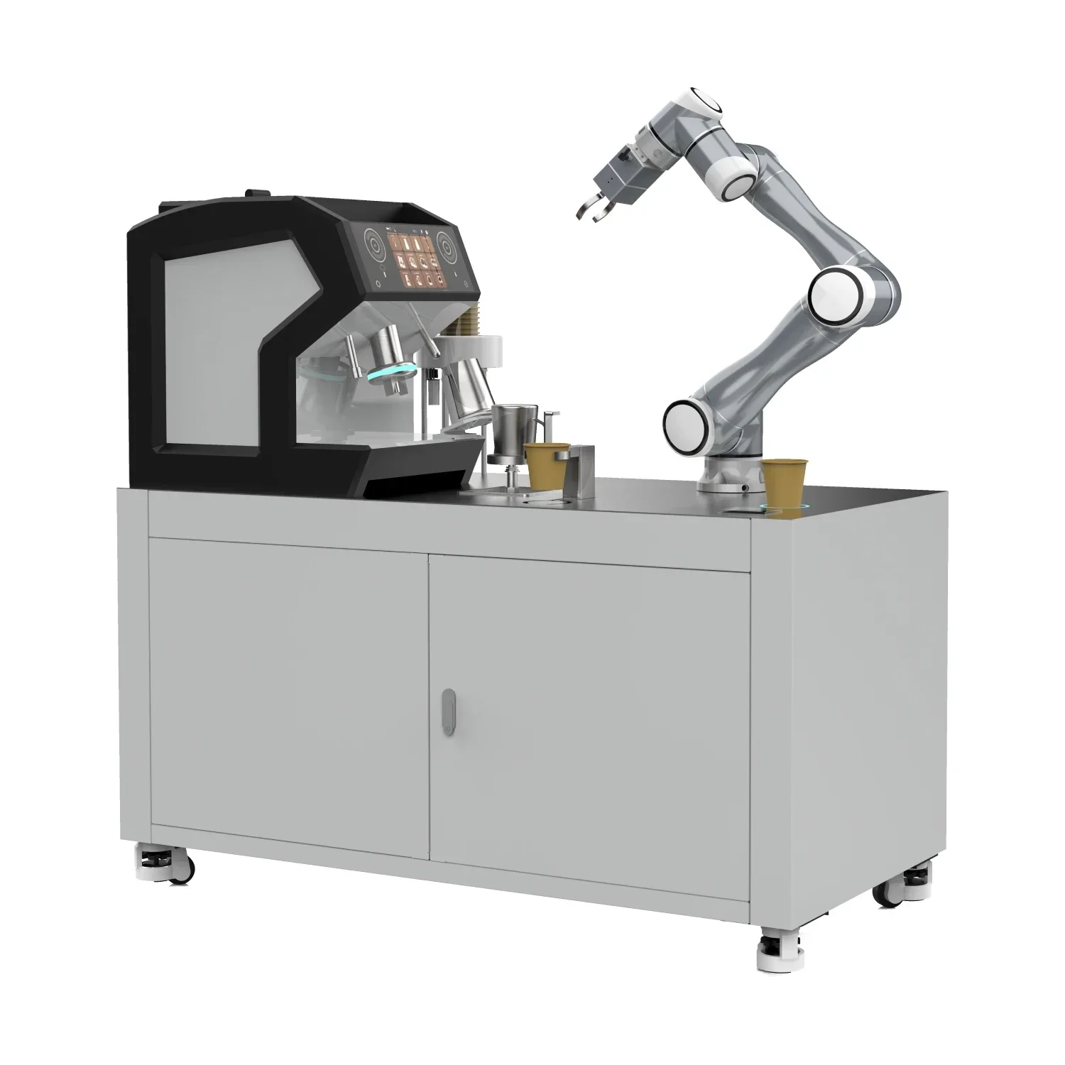 

For 2024 Robot Barista Coffee Vending Machine Make Coffee 3kg payload 6 Axis Cobot Arm