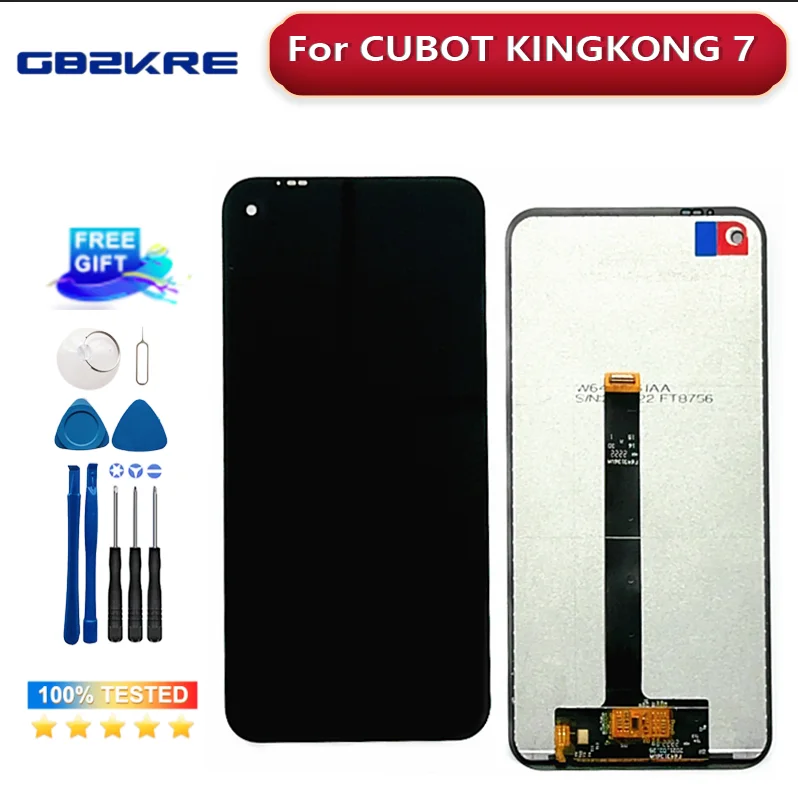 CUBOT KINGKONG 7 LCD 디스플레이 및 터치 스크린 디지타이저 어셈블리 100%, 6.36 인치