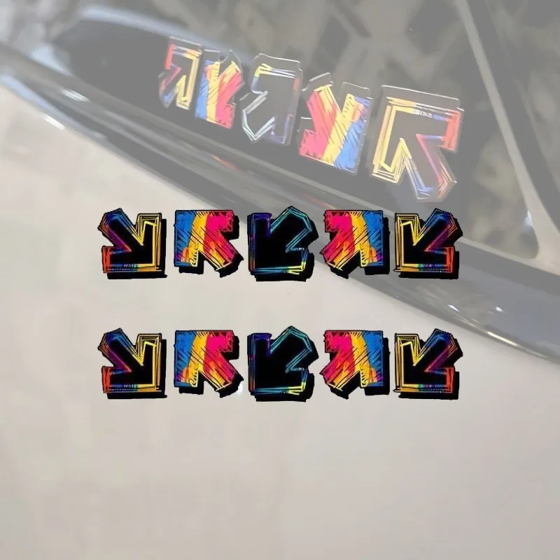 

Anime Arrow Reflective Colored Graffiti Motorcycle Creative Stickers Suitable for Triumph RS 765 Tiger Scooter Decal Latte art
