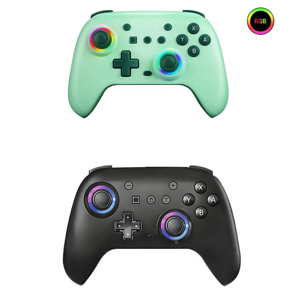 RGB Wireless Controller for Switch/ OLED/ Lite/ Steam/ Android Gamepad PC Joystick Joypad Controle with Turbo Function