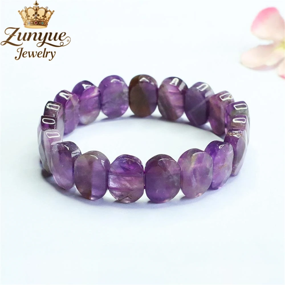 

High-End Natural Amethyst Cut Oval Bracelet Luxury Quality Jewelry Fashion Jewelry Best Selling Exquisite Elegant Charms Popular