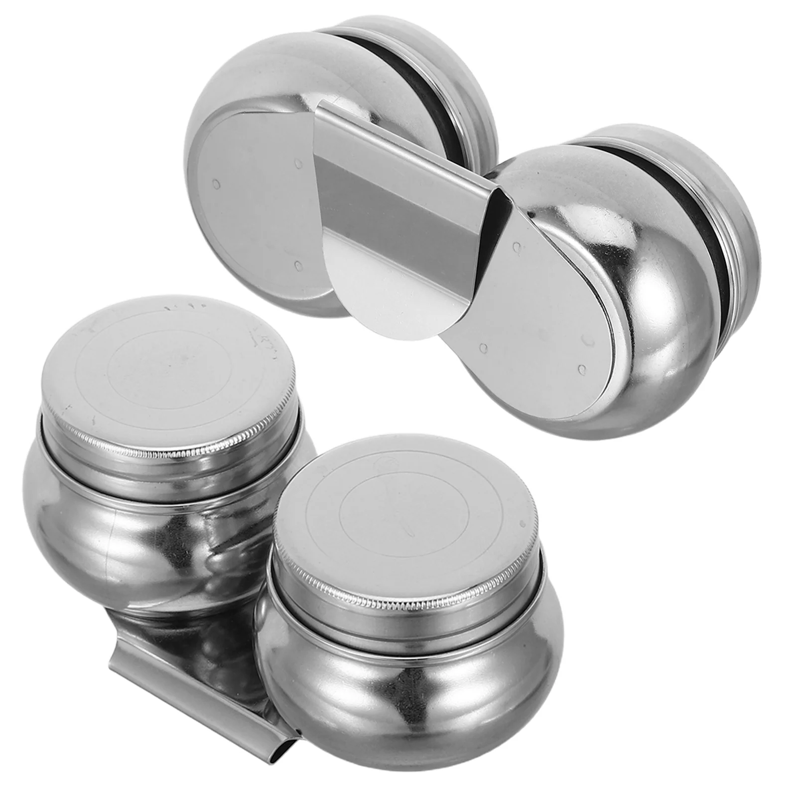 

2Pcs Portable Oil Painting Palette Cup Stainless Steel Paint Brush Washer Dual Container for Outdoor Art Clip Clean