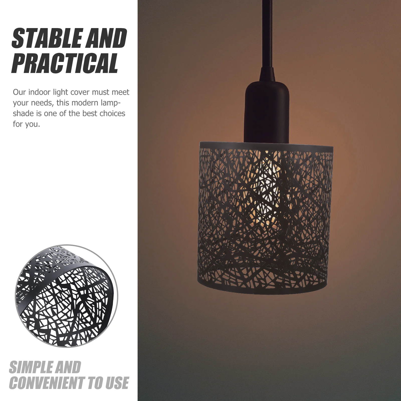 

Железный абажур для стола, пола, прикроватного стола, современный черный металлический светильник, полая розетка E27, декоративный абажур