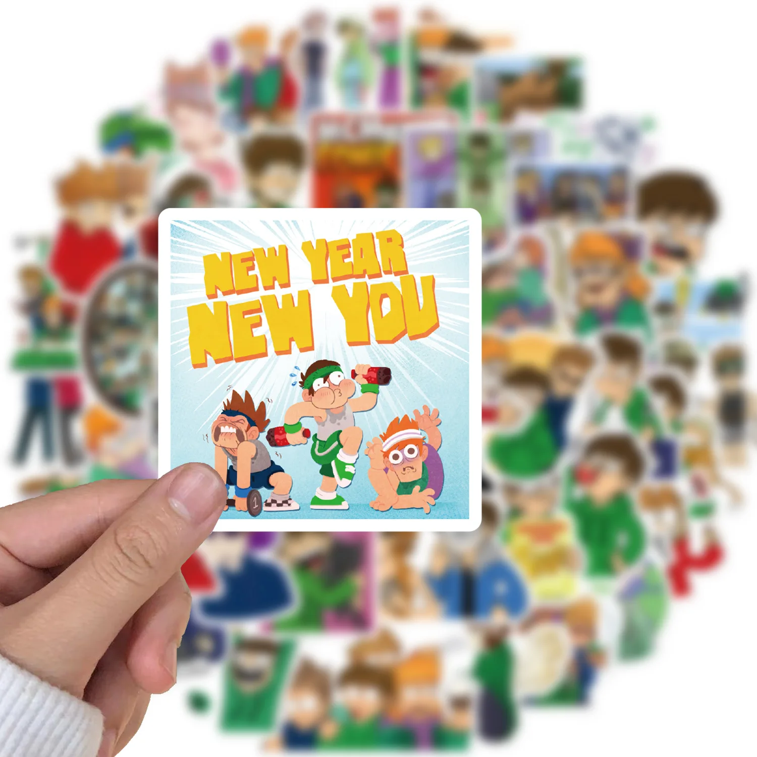 10/30/52PCS Creative Anime Eddsworld Series Personalized Stickers Decoration Graffiti DIY Guitar Skateboard Helmet Sticker Toy