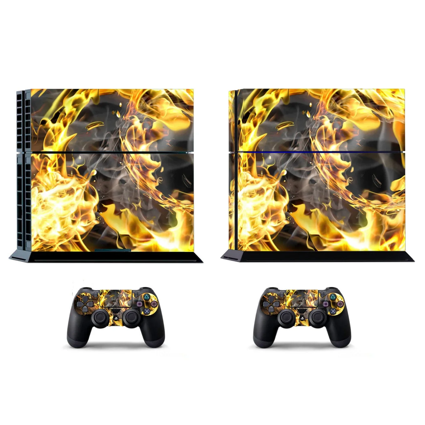 ملصق جلدي من الفينيل Fire 1562 لجهاز Sony PS4 PlayStation 4 و2 ملصقات جلود وحدة التحكم