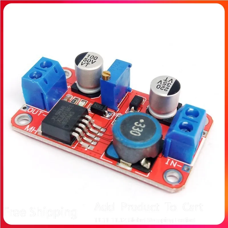 

XL6019 DC-DC adjustable boost power supply module 5A current high power exceeds XL6009 LM2577 upgraded version LT-SJ0038