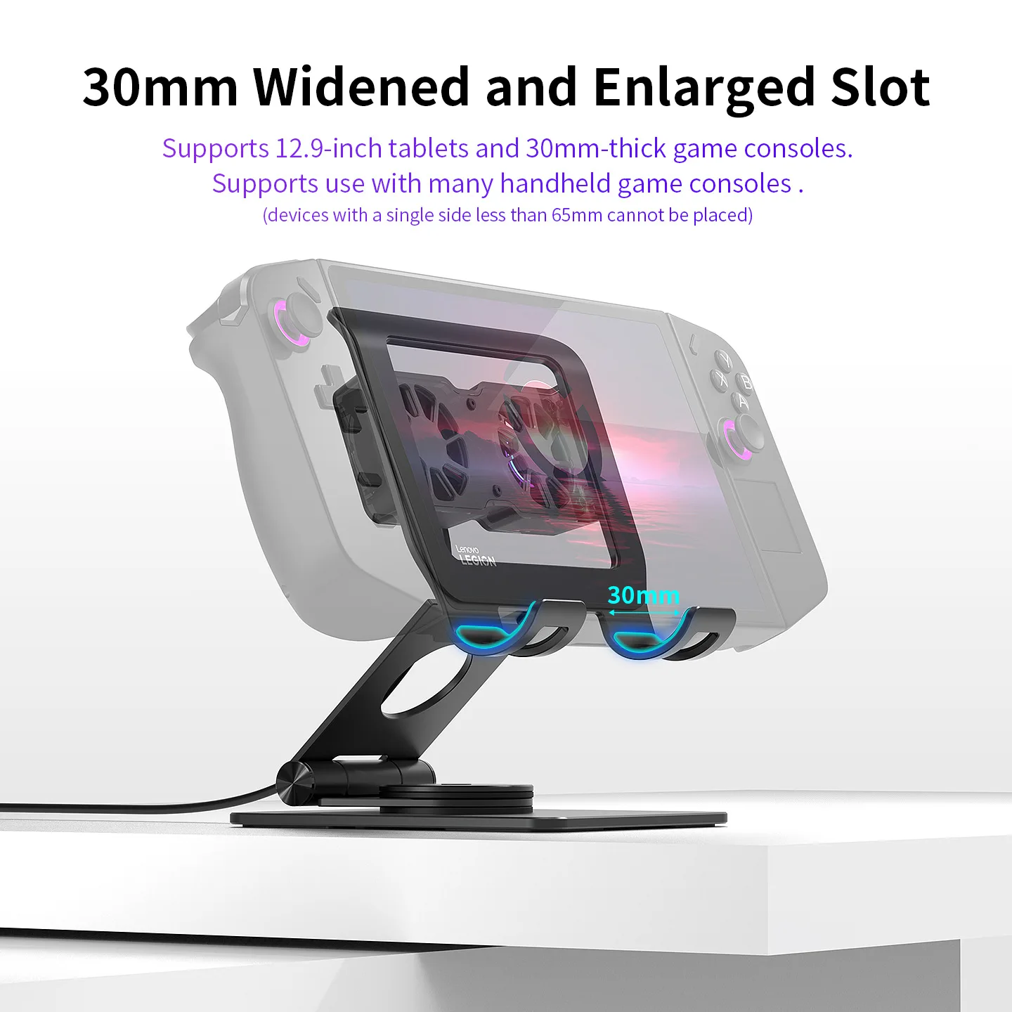 

Legion Go Foldable Portable Bracket Holder Cooling Stand 3-Speed Adjustable Dual Cooling System for Lenovo legion Go Accessories