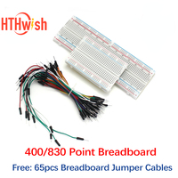 Dupont Wire Kit Breadboard 400/ 830 Point Breadboard with 65PCS Jumper Wire Test PCB Board Bread Wire Electronic Kit