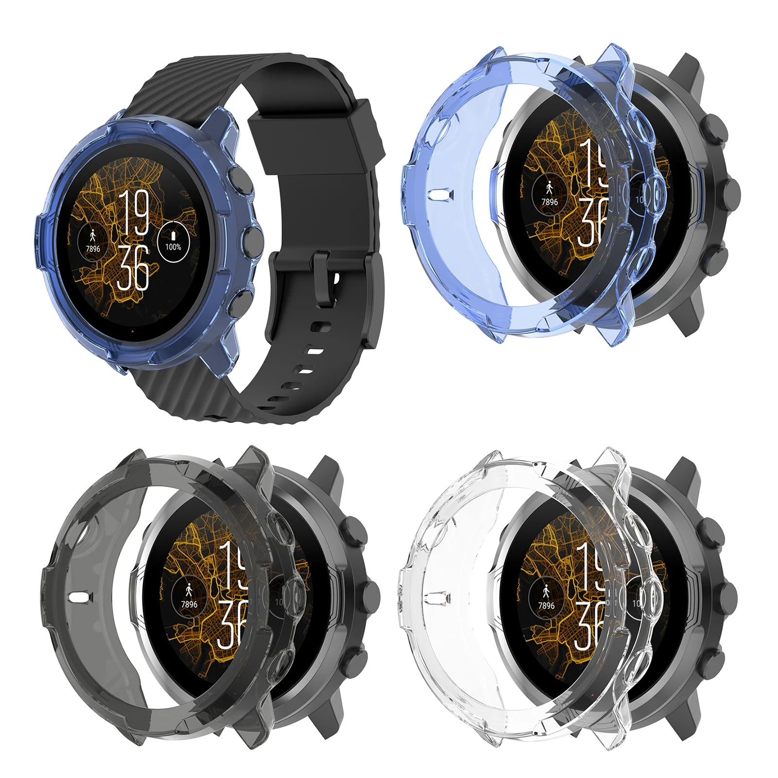 Capa protetora esportiva TPU GPS Smartwatch Case Shell de alta qualidade Pele anti-risco