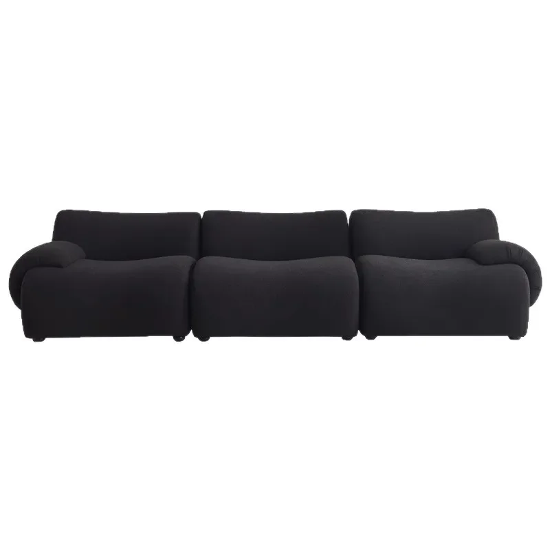 

Free combination sofa small apartment living room module lamb wool fabric sofa minimalist vacuum sponge compression sofa
