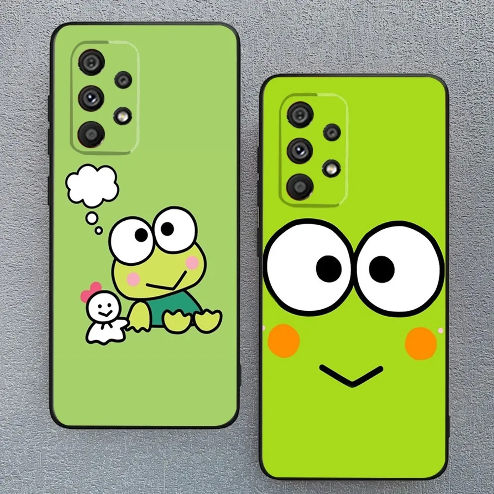 Frog K-KeroS K-KeroppiS Phone Case For Samsung Galaxy A13,A21s,A22,A31,A32,A52,A53,A71,A80,A91 Soft Black Phone Cover