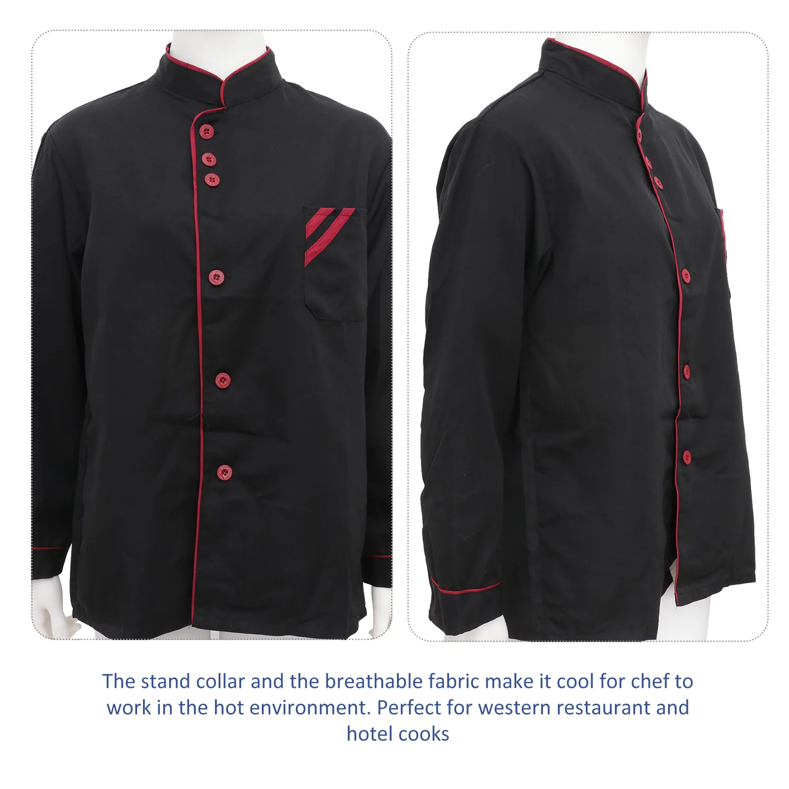 Bakkerij Uniform Chef Tops Casual losse kleding Halve mouw Catering Shirt Lange jas